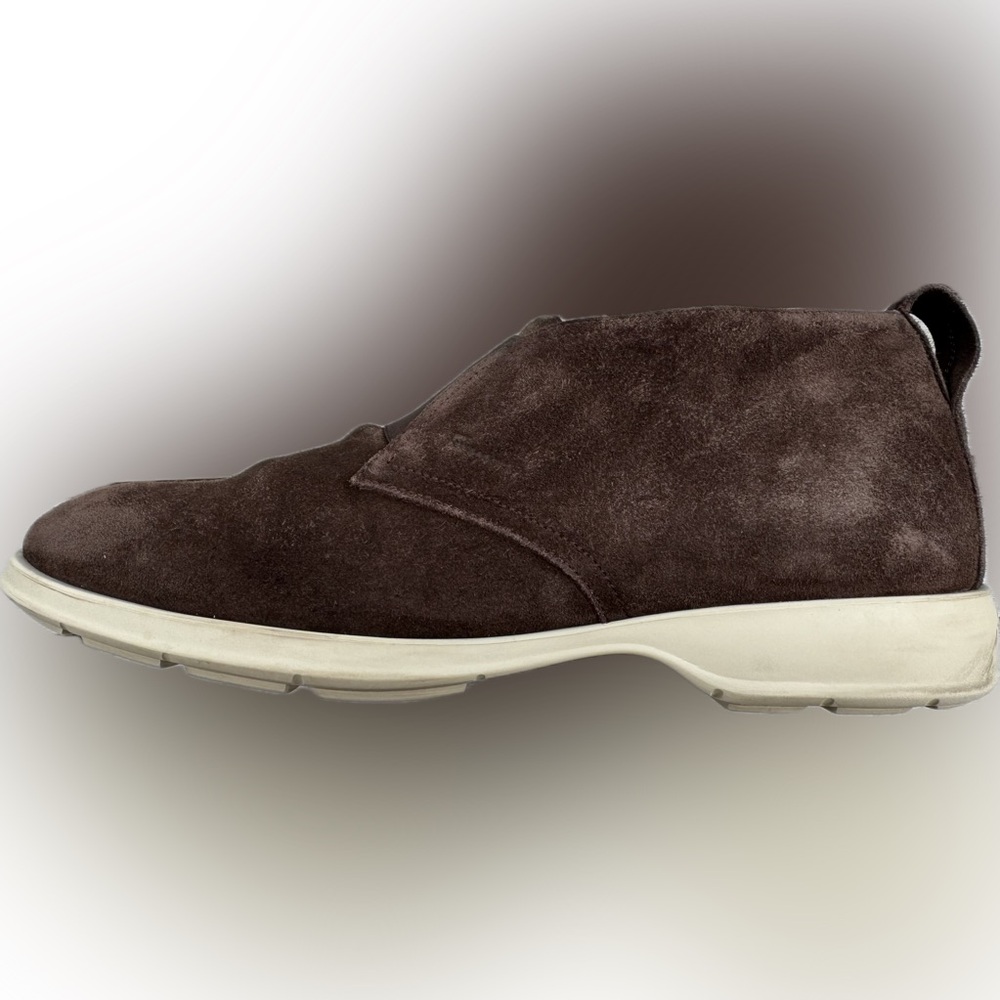Salvatore Ferragamo Brown Suede Slip-On Loafers